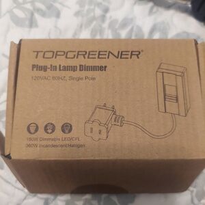 TOPGREENER Plug-In Lamp Dimmer NEW